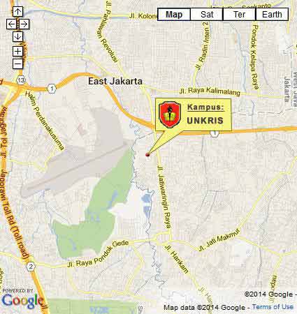 Peta dan Lokasi UNKRIS Jakarta Universitas Krisnadwipayana Ak